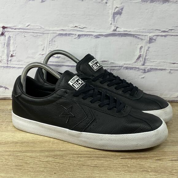 Converse One Star Black Leather Low Top Sneakers Women's 8.5 Men's 7 CTAS Shoes - Picture 1 of 8